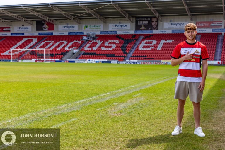 John Hobson/AHPIX LTD, Doncaster Rovers Player Signing, Eco Power Stadium, Doncaster.
