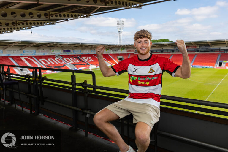 John Hobson/AHPIX LTD, Doncaster Rovers Player Signing, Eco Power Stadium, Doncaster.