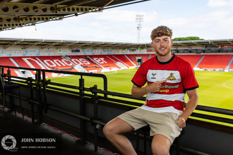 John Hobson/AHPIX LTD, Doncaster Rovers Player Signing, Eco Power Stadium, Doncaster.