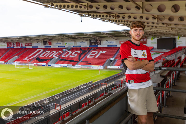 John Hobson/AHPIX LTD, Doncaster Rovers Player Signing, Eco Power Stadium, Doncaster.