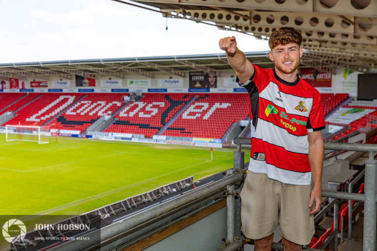 John Hobson/AHPIX LTD, Doncaster Rovers Player Signing, Eco Power Stadium, Doncaster.